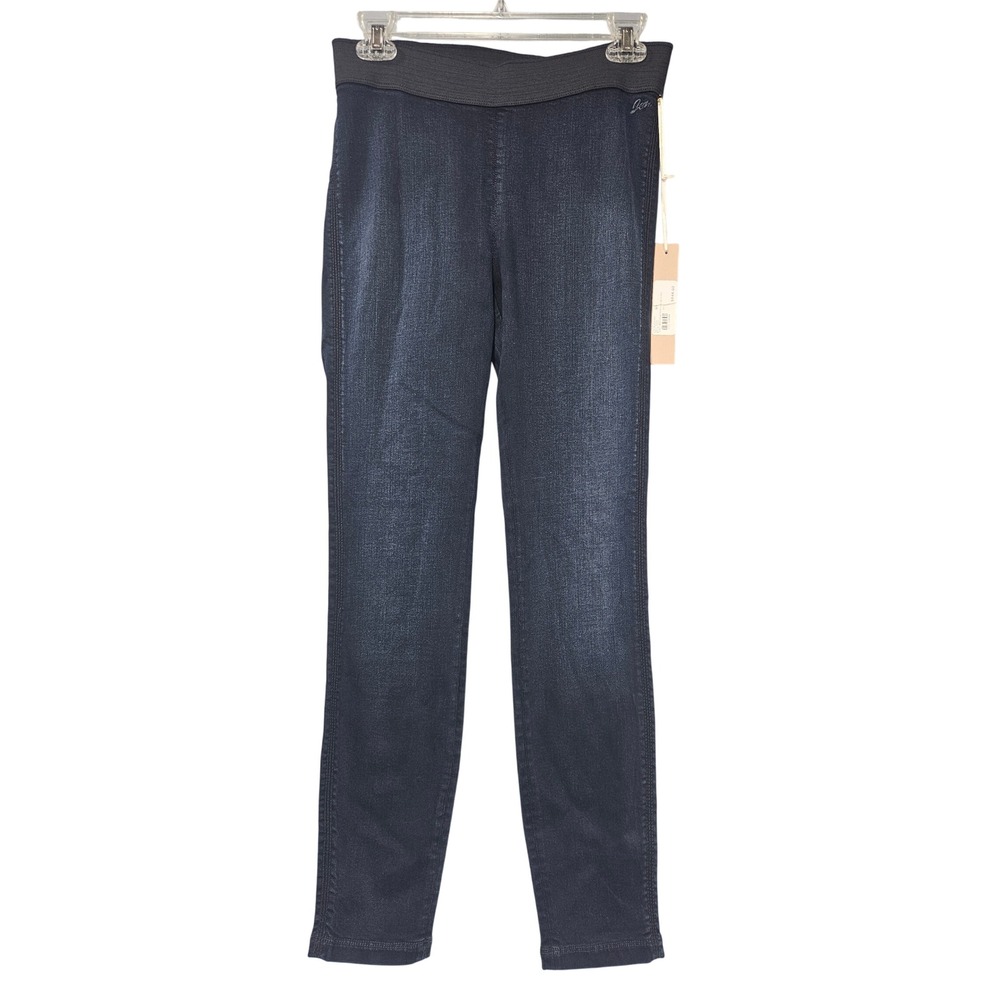 Goldsign Womens Indigo Blue High Rise Elastic Waist Denim Leggings Size 30